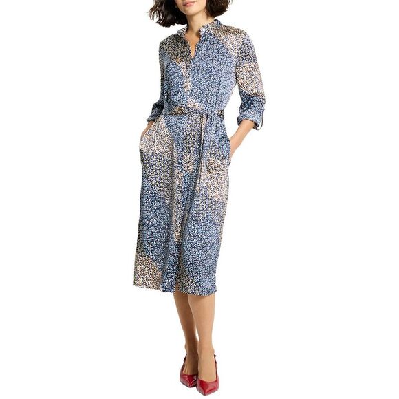 NIC+ZOE Dresses & Skirts - Nic+Zoe Womens  Monogram Mix Blair Dress, Blue